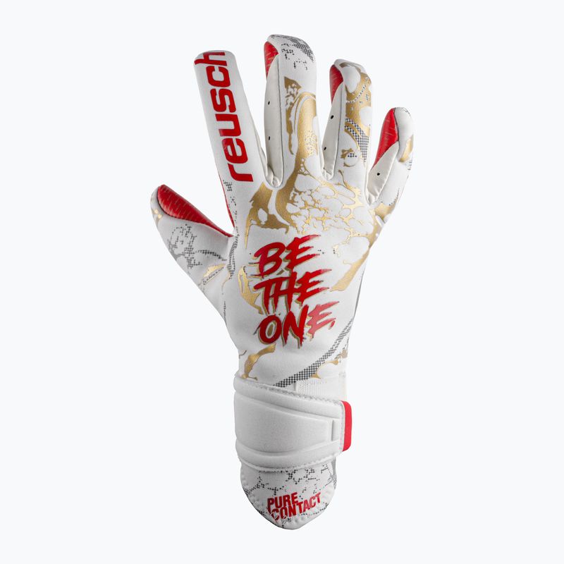 Guanti da portiere Reusch Pure Contact Gold X GluePrint bianco/oro/rosso fuoco 4