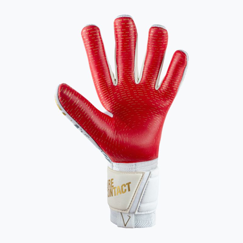 Guanti da portiere Reusch Pure Contact Gold X GluePrint bianco/oro/rosso fuoco 5