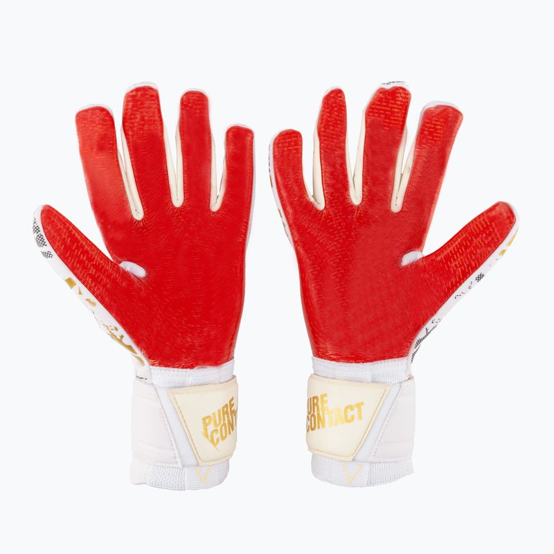 Guanti da portiere Reusch Pure Contact Gold X GluePrint bianco/oro/rosso fuoco 2