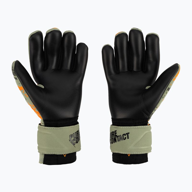 Guanti da portiere per bambini Reusch Pure Contact Gold verde squalo/arancio shocking 2