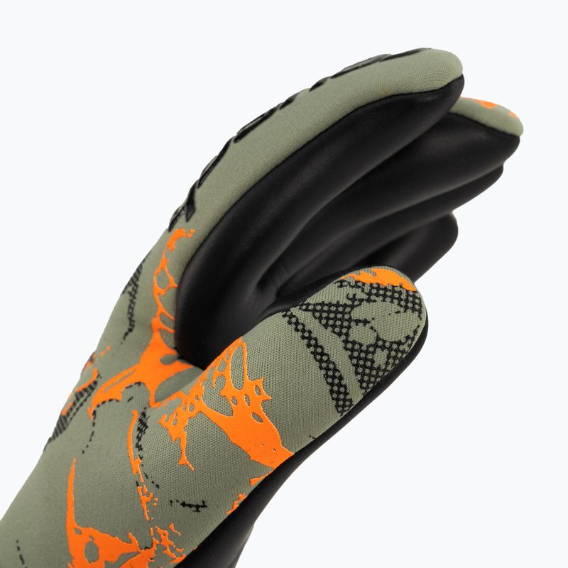 Guanti da portiere per bambini Reusch Pure Contact Gold verde squalo/arancio shocking 3