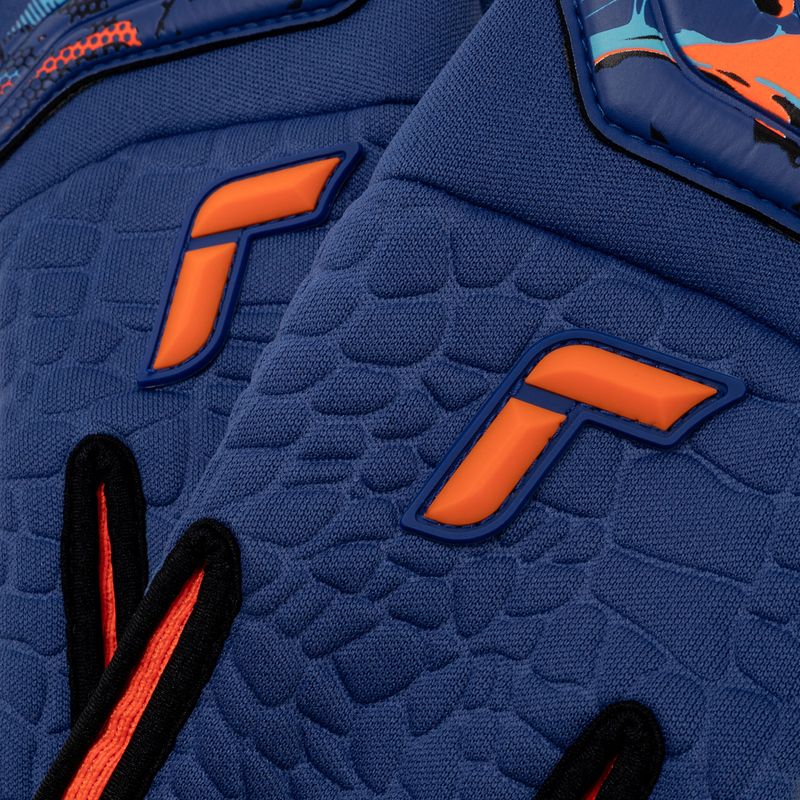 Reusch Attrakt Speedbump Guanto da portiere AdaptiveFlex senza spalline blu vero/arancio shocking 4