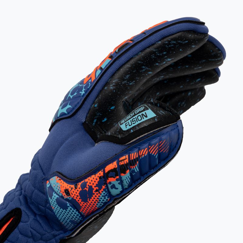 Guanto da portiere Reusch Attrakt Fusion senza spalline AdaptiveFlex blu vero/arancione schocking/nero 3