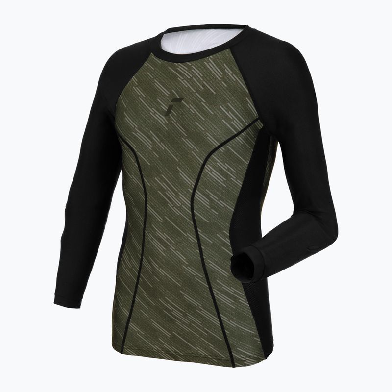 Maglia da portiere a manica lunga Reusch Padded Eco Undershirt nero/verde deserto