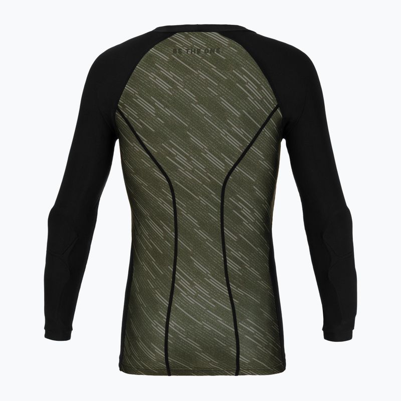 Maglia da portiere a manica lunga Reusch Padded Eco Undershirt nero/verde deserto 2