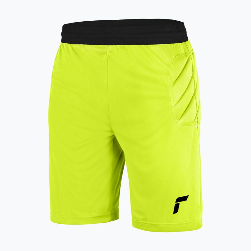 Pantaloncini da portiere per bambini Reusch Match Short Imbottiti di sicurezza giallo/nero