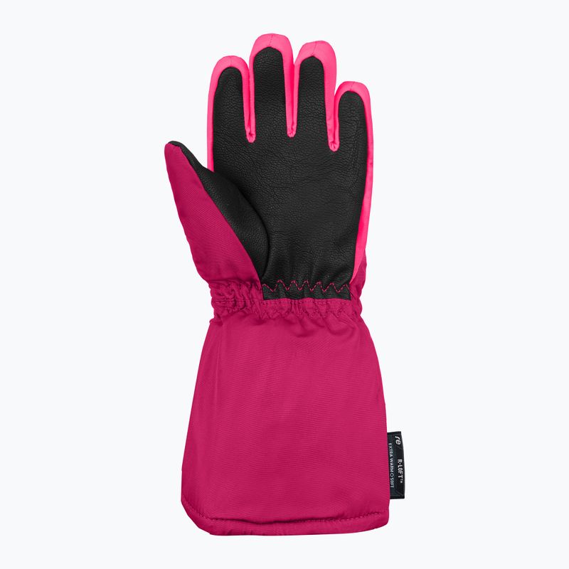 Guanti da sci per bambini Reusch Tom fuchs purp/knockout pink 3