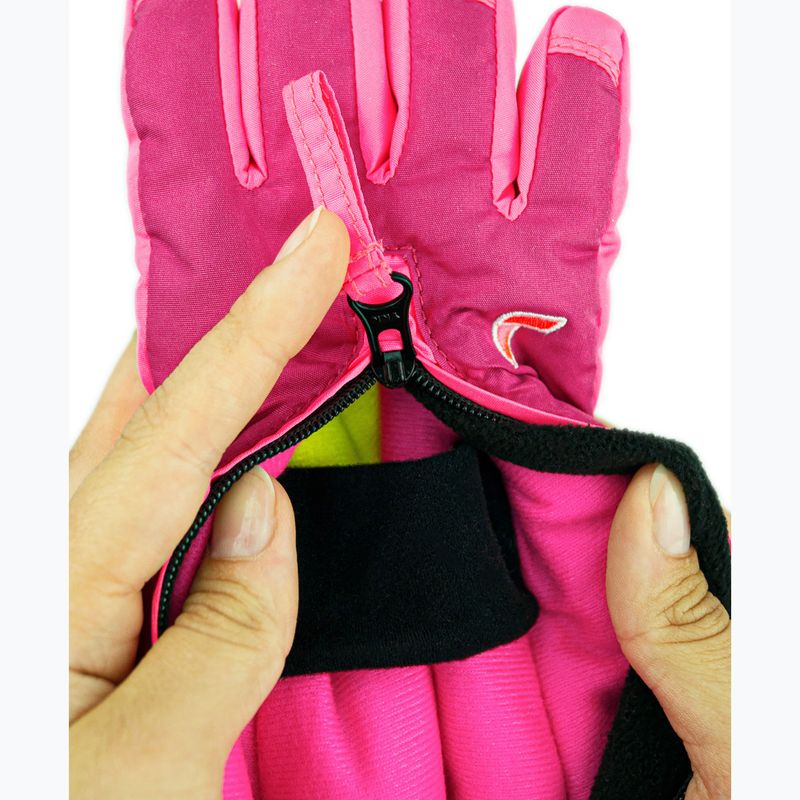 Guanti da sci per bambini Reusch Tom fuchs purp/knockout pink 6