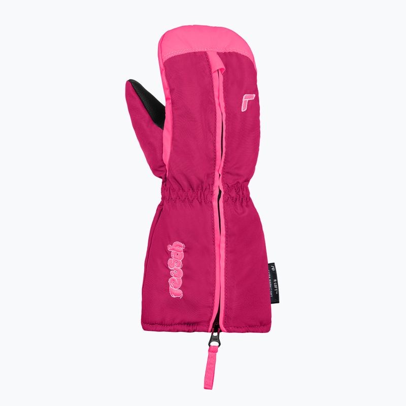 Guanti da sci Reusch per bambini Tom Mitten fucsia viola/rosa kockout 2