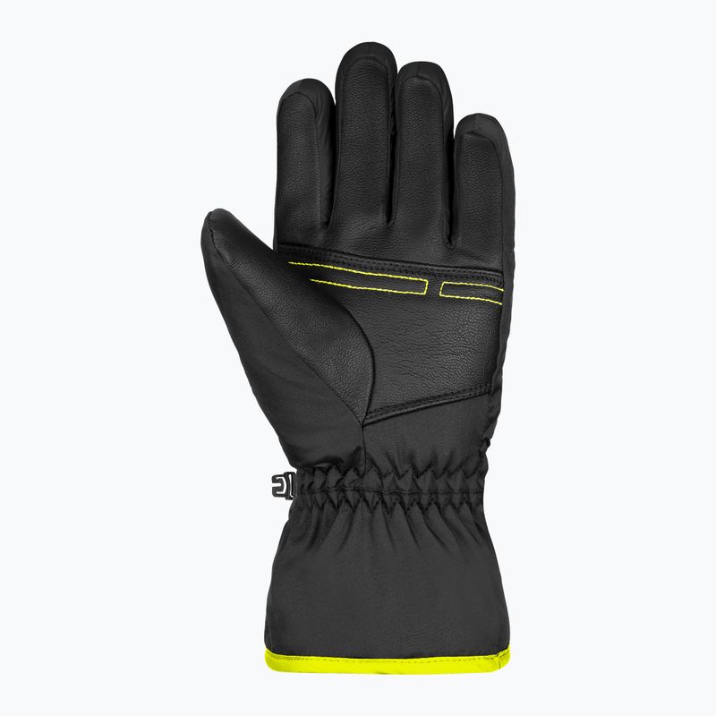 Guanto da sci per bambini Reusch Alan nero/blu brillante/giallo sicurezza 7