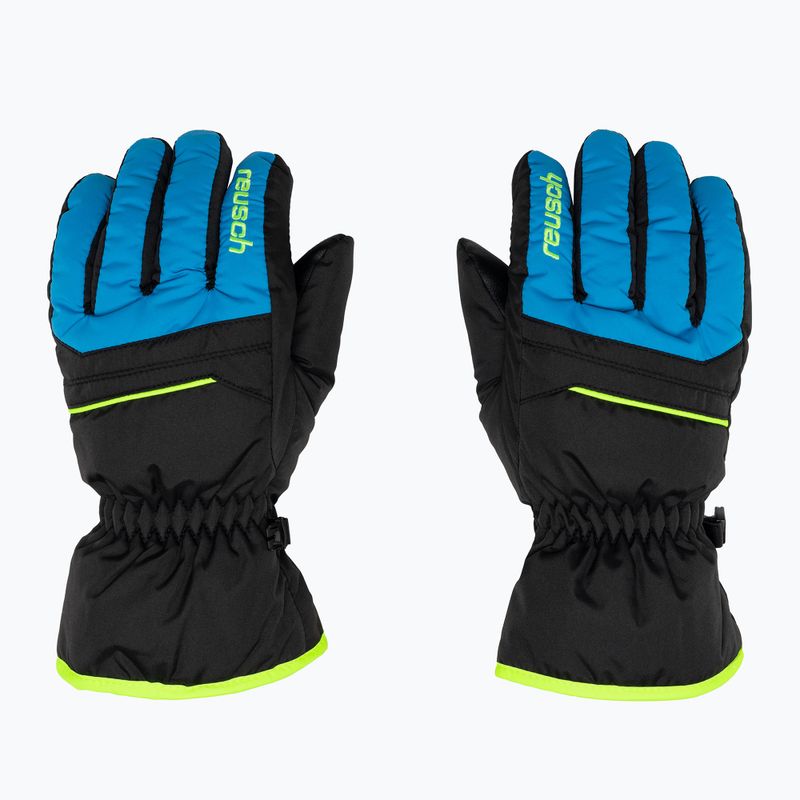Guanto da sci per bambini Reusch Alan nero/blu brillante/giallo sicurezza 3