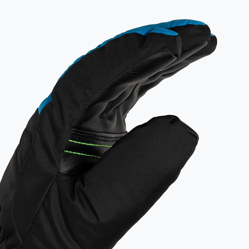 Guanto da sci per bambini Reusch Alan nero/blu brillante/giallo sicurezza 4