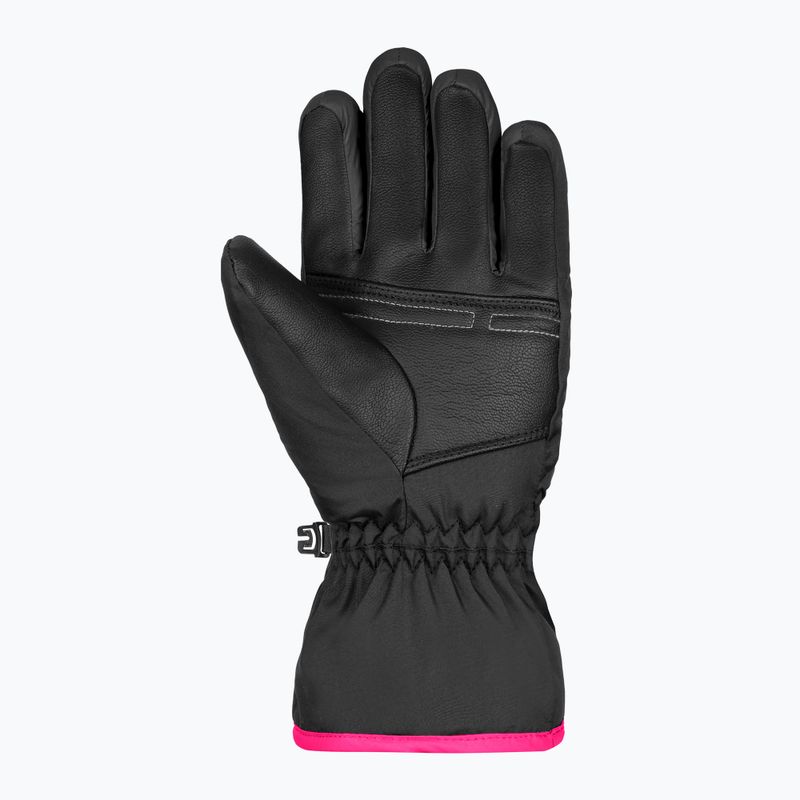 Guanti da sci Reusch per bambini Alan nero/rosa glo 7