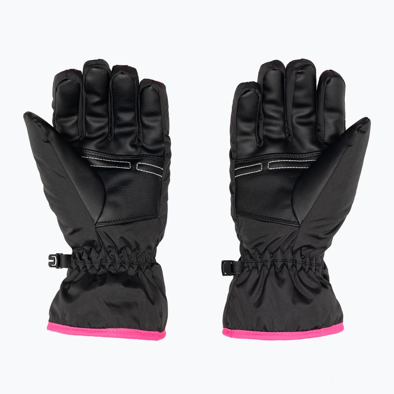 Guanti da sci Reusch per bambini Alan nero/rosa glo 2