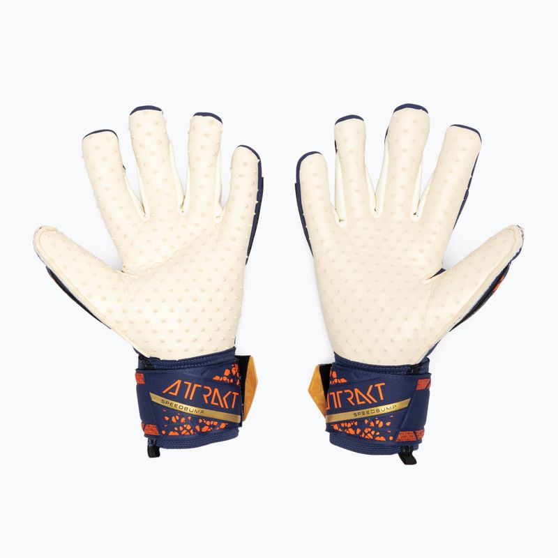Guanti da portiere Reusch Attrakt SpeedBump premium blu/oro 2