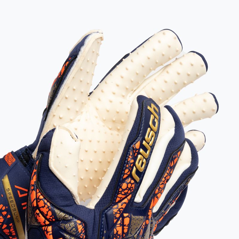 Guanti da portiere Reusch Attrakt SpeedBump premium blu/oro 3