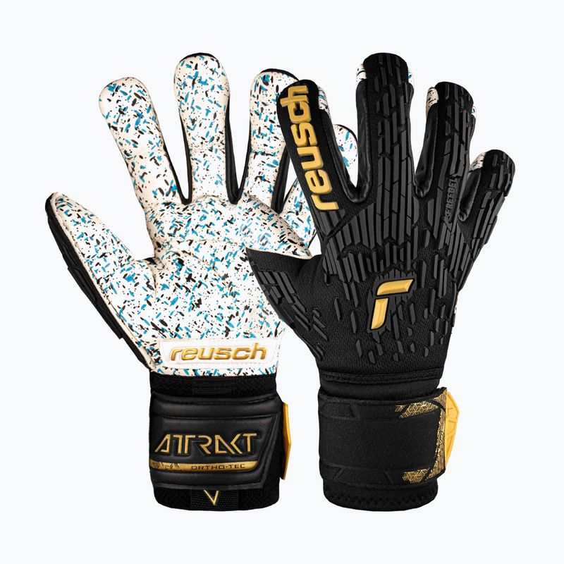 Guanti da portiere Reusch Attrakt Freegel Fusion Ortho-Tec nero/oro