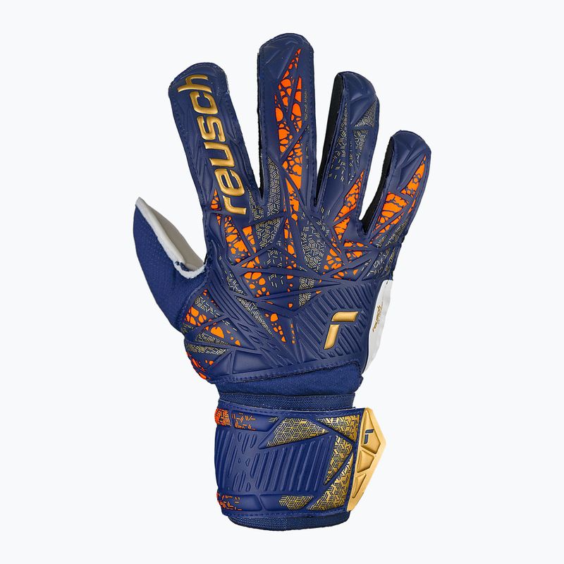 Guanti da portiere Reusch Attrakt Solid premium blu/oro 2