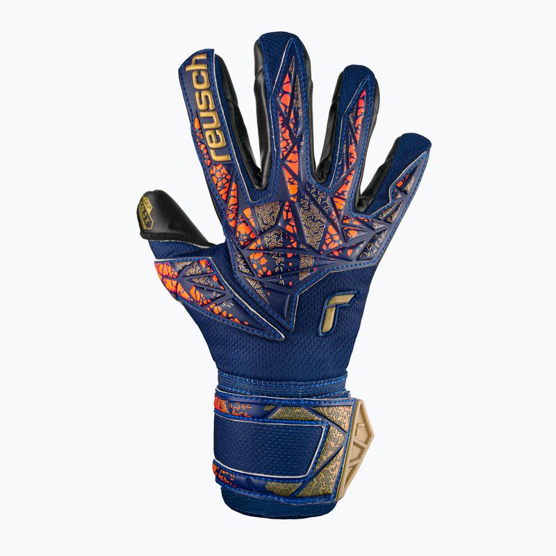 Guanti da portiere per bambini Reusch Attrakt Gold X Junior premium blu/oro/nero 2