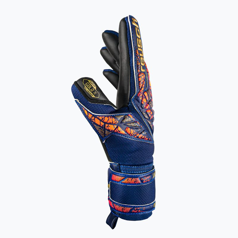 Guanti da portiere per bambini Reusch Attrakt Gold X Junior premium blu/oro/nero 4