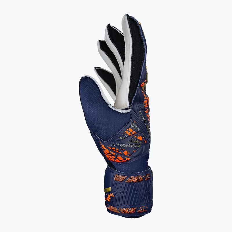 Guanti da portiere per bambini Reusch Attrakt Solid Junior premium blu/oro 4