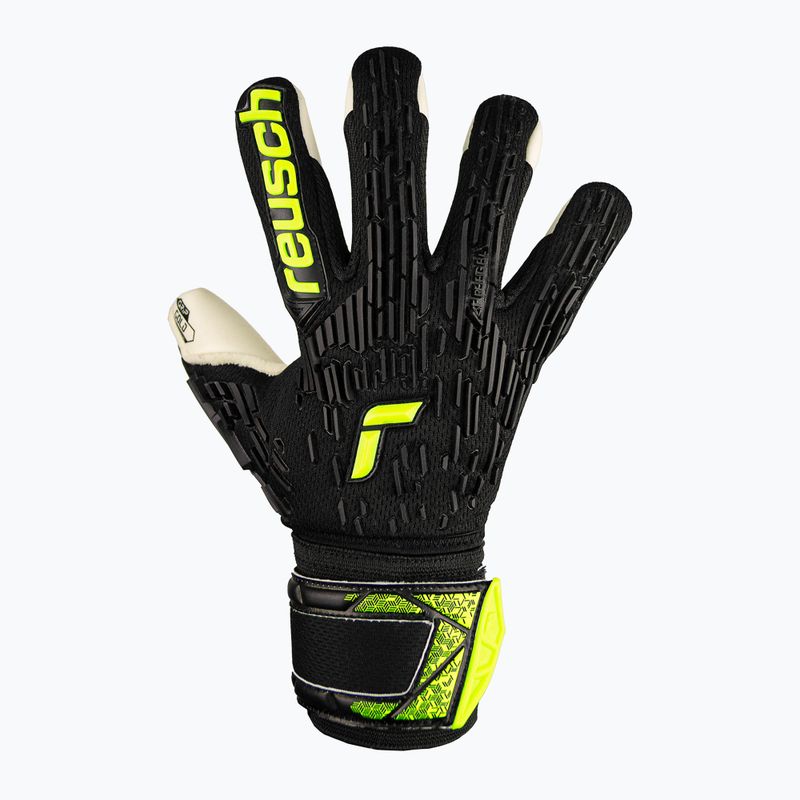 Reusch Attrakt Freegel Gold Finger Support Guanti da portiere junior nero/giallo sicurezza 2