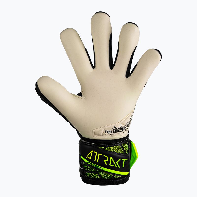 Reusch Attrakt Freegel Gold Finger Support Guanti da portiere junior nero/giallo sicurezza 3