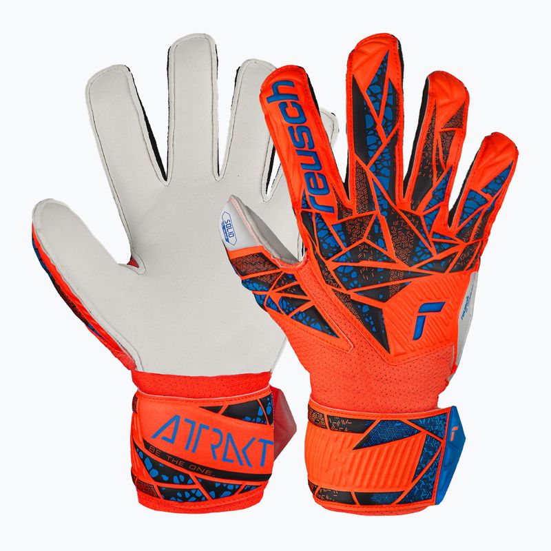 Reusch Attrakt Solid Finger Support Junior guanti da portiere per bambini iper-originali/elec blu