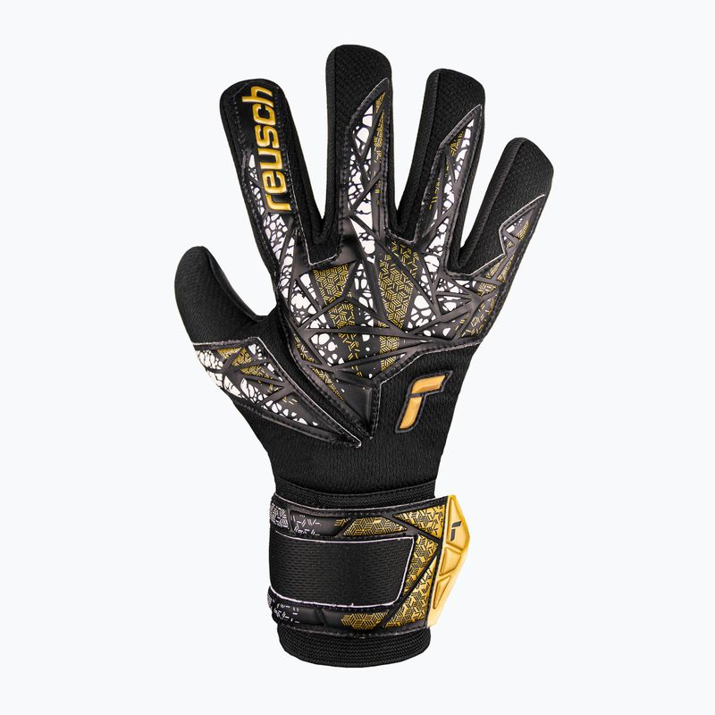 Reusch Attrakt Silver NC Finger Support Guanti da portiere junior nero/oro/bianco/nero 2