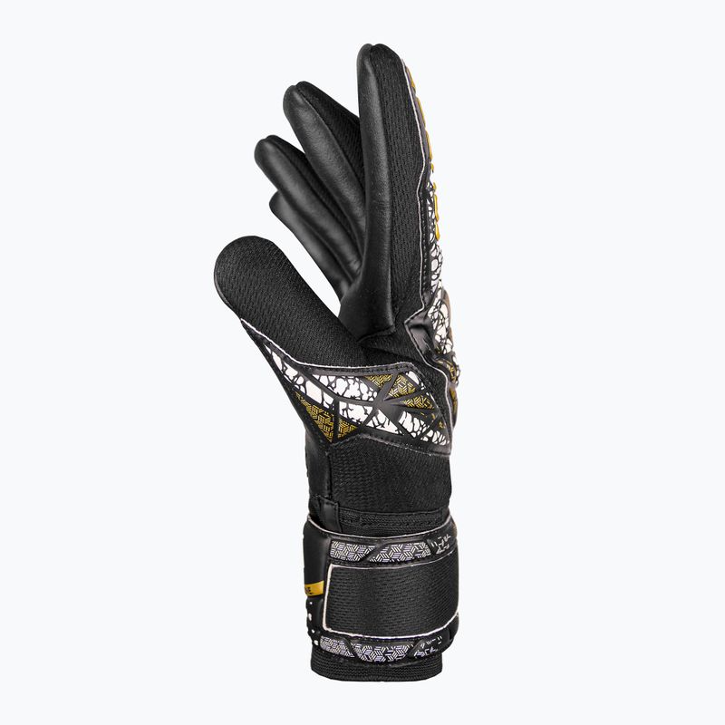 Guanti da portiere Reusch Attrakt Silver NC Finger Support nero/oro/bianco/nero 4