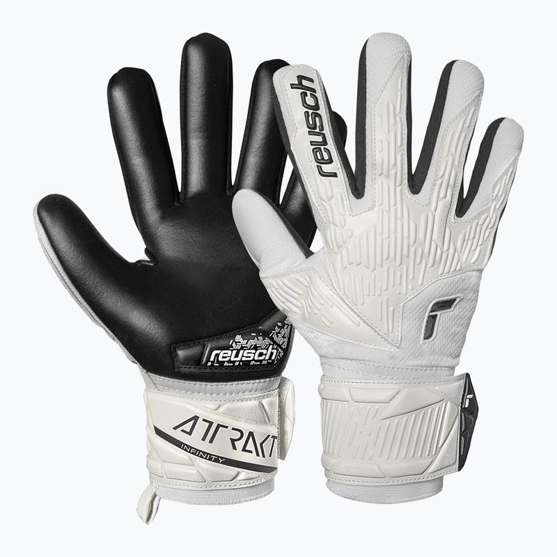 Guanto da portiere Reusch Attrakt Infinity NC bianco/nero