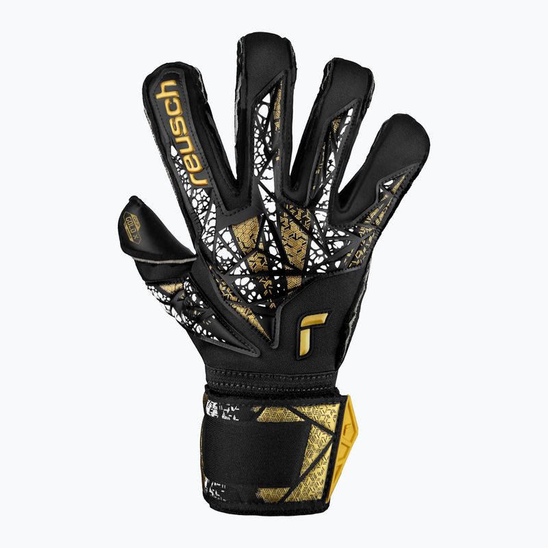 Guanti da portiere Reusch Attrakt Gold X Evolution Cut Finger Support nero/oro/bianco/nero 2