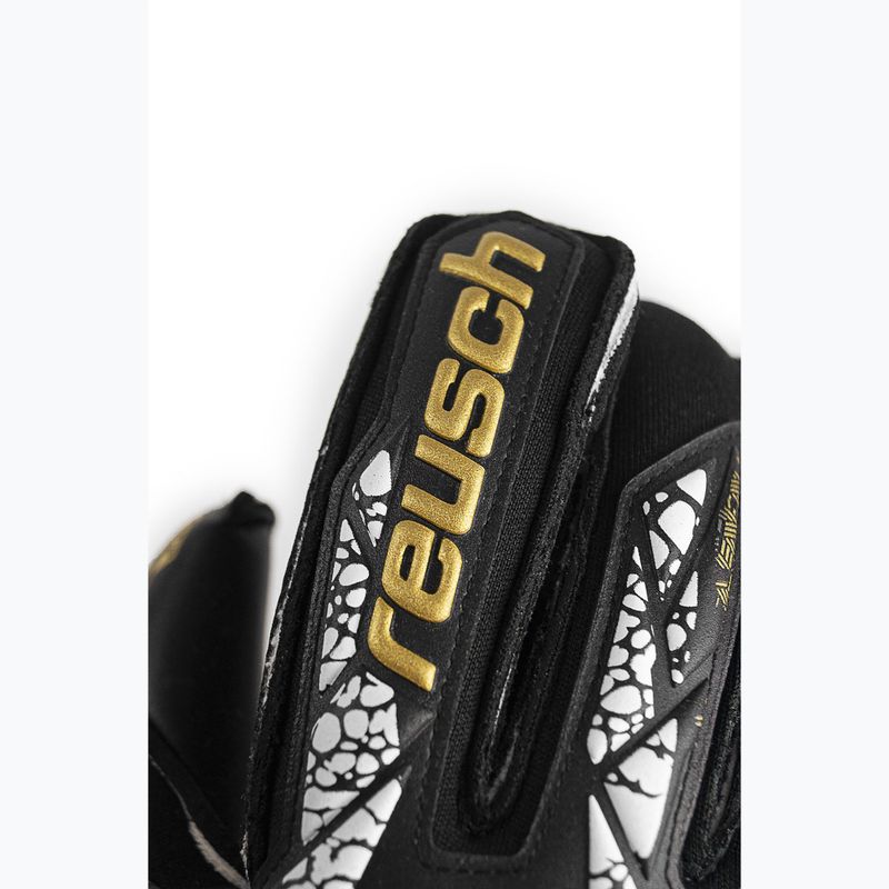Guanti da portiere Reusch Attrakt Gold X Evolution Cut Finger Support nero/oro/bianco/nero 5