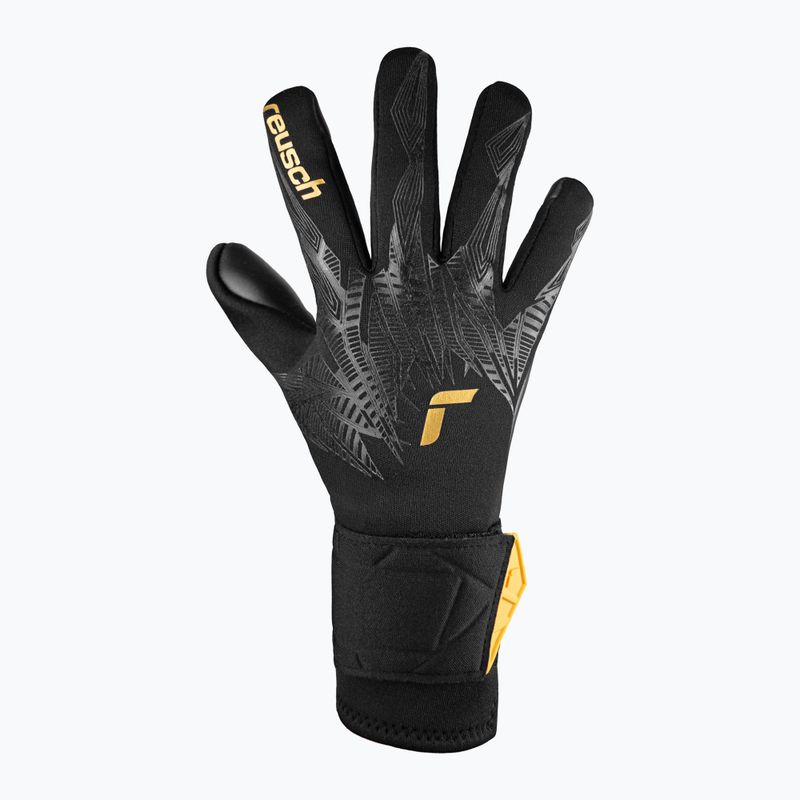 Guanti da portiere per bambini Reusch Pure Contact Infinity Junior nero/oro/nero 2