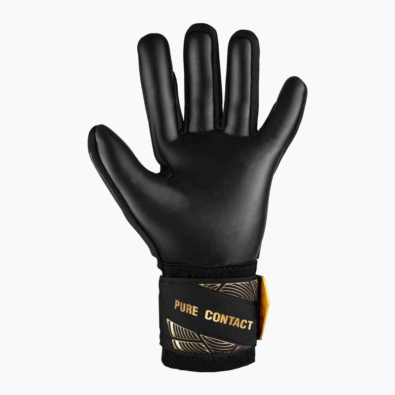 Guanti da portiere per bambini Reusch Pure Contact Infinity Junior nero/oro/nero 3