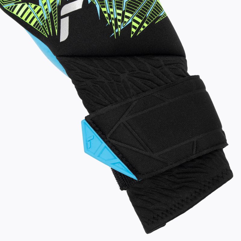 Guanti da portiere Reusch Pure Contact Aqua black/fluo lime/aqua 4