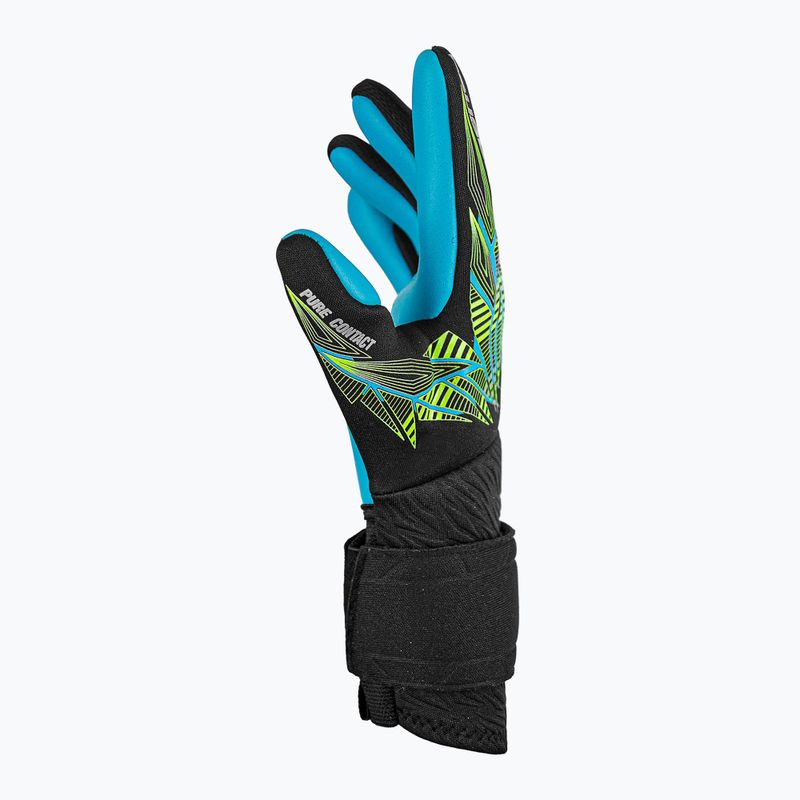 Guanti da portiere Reusch Pure Contact Aqua black/fluo lime/aqua 5