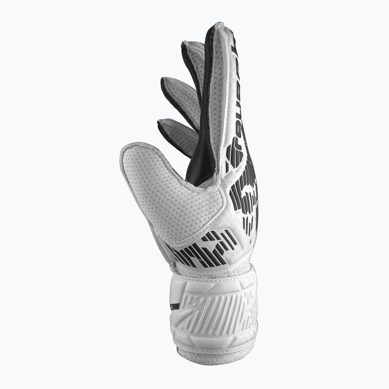 Guanti da portiere per bambini Reusch Attrakt Solid Junior bianco/nero 4