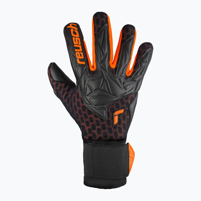 Guanto da portiere Reusch Attrakt Gold X Airvent nero/arancio shocking 2