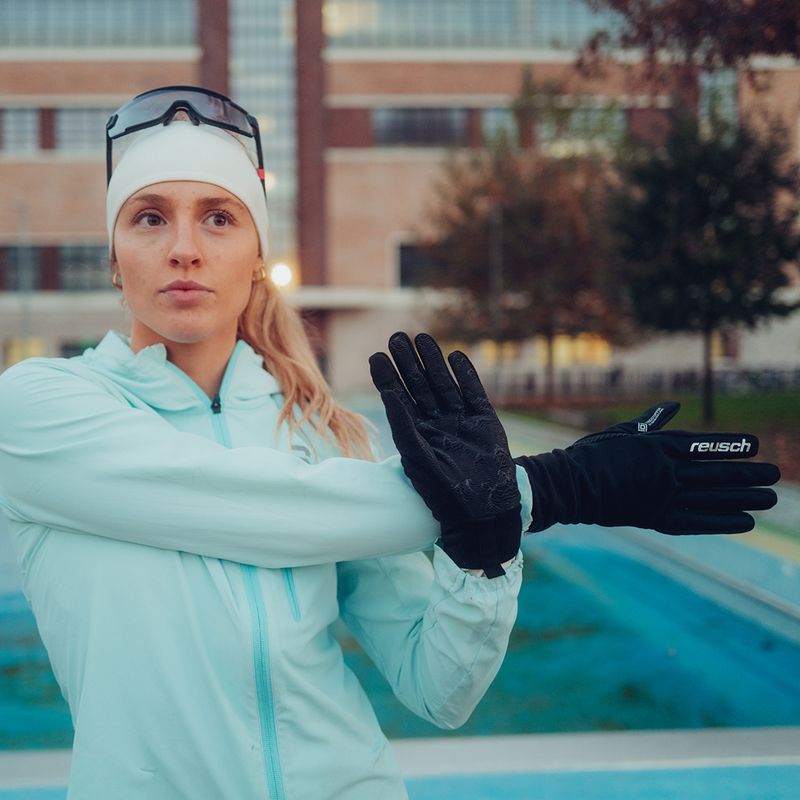 Guanti uomo Reusch Karayel Windstopper Touch-Tec black/silver 7