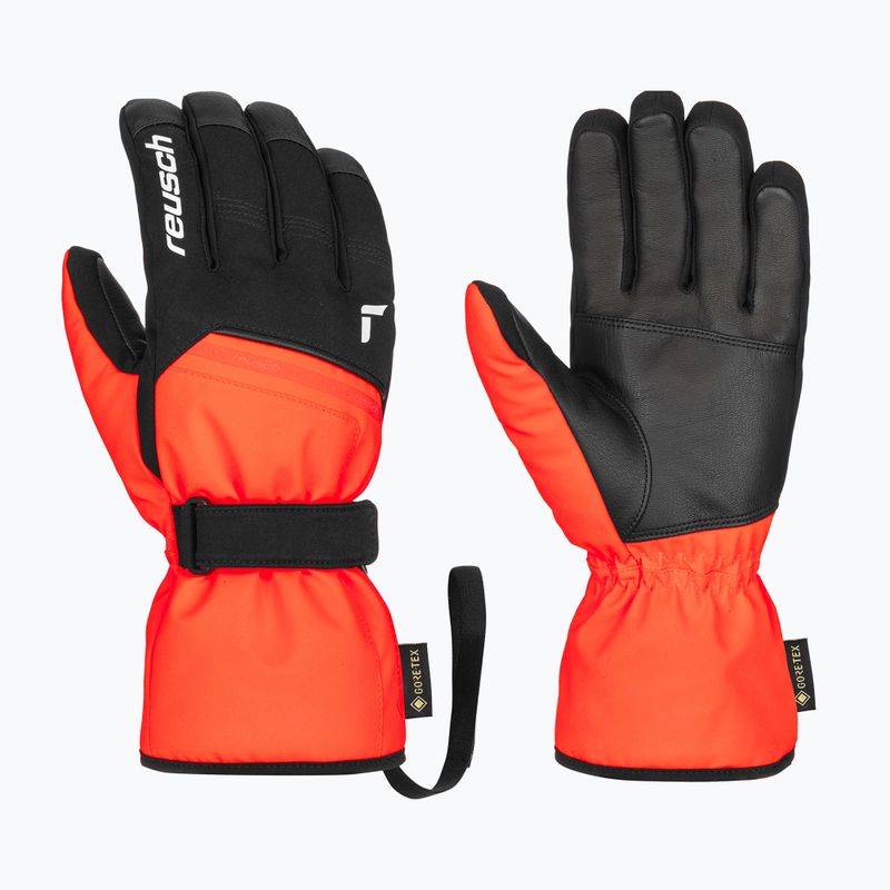 Guanti da sci Reusch Morris GORE-TEX black/fluorescent red