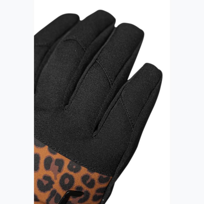 Guanto da sci da donna Reusch Keira R-Tex XT nero/marrone leopardato 4