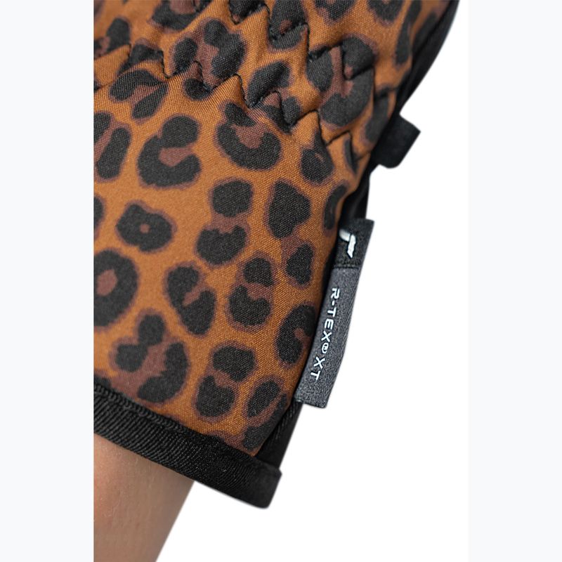 Guanto da sci da donna Reusch Keira R-Tex XT nero/marrone leopardato 6