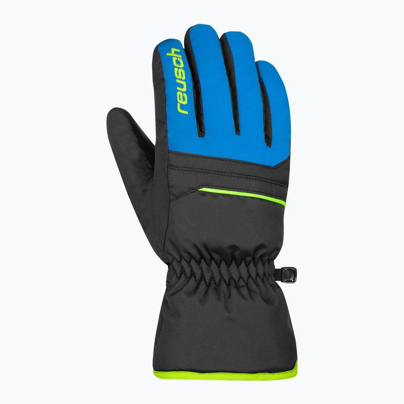 Guanto da sci Reusch Alan Junior per bambini nero/blu brillante/giallo sicurezza 2