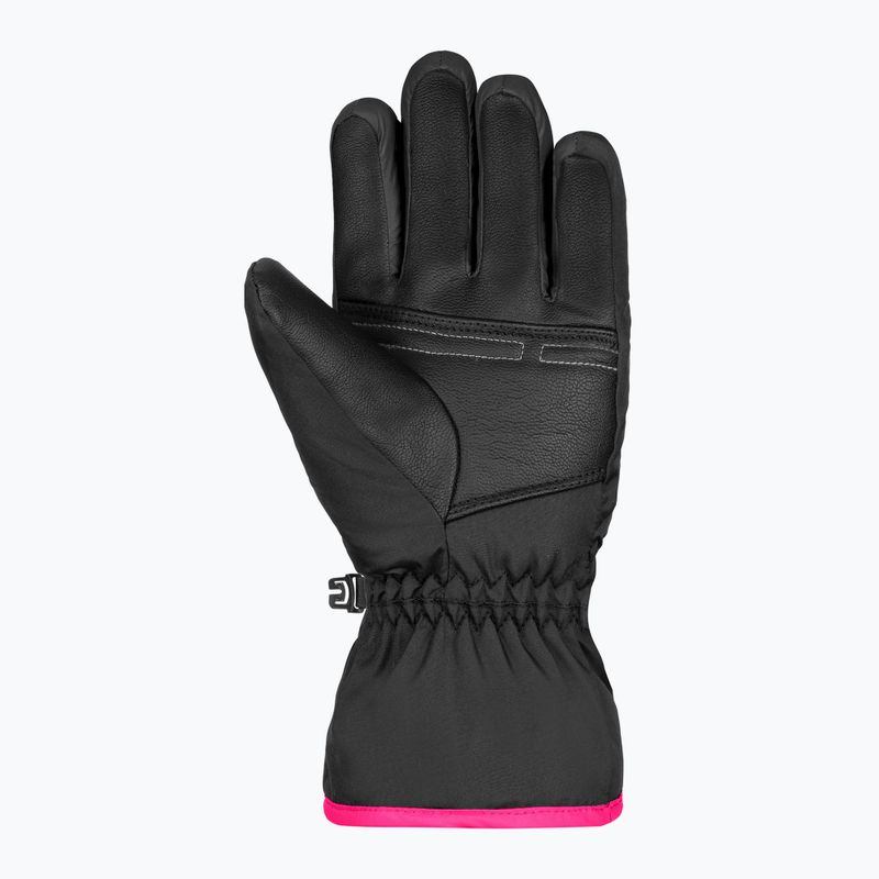 Guanti da sci per bambini Reusch Alan Junior black/pink glo 4