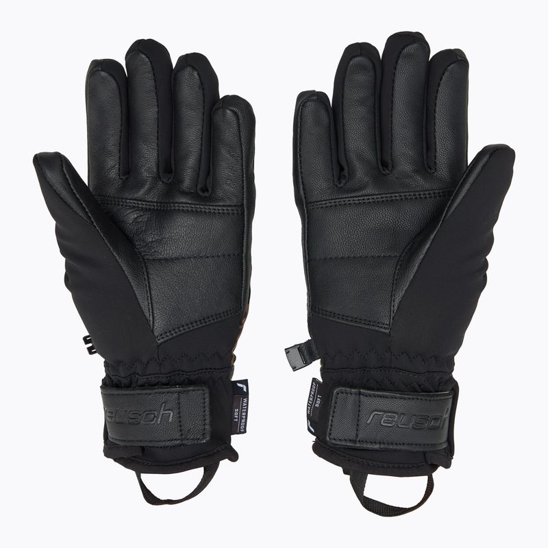 Guanto da sci da donna Reusch Beatrix R-Tex XT nero/marrone leopardato 2
