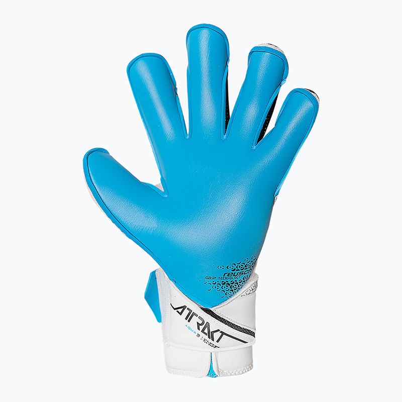 Guanti da portiere Reusch Attrakt Aqua Evolution bianco/nero/blu acqua 4