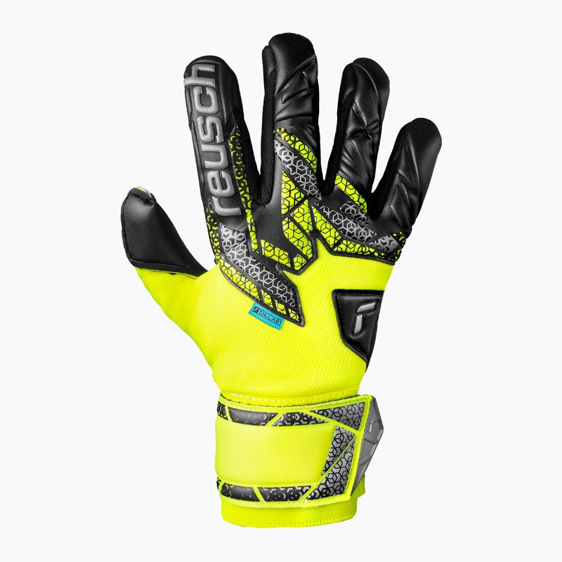 Guanti da portiere di sicurezza Reusch Attrakt Duo giallo/argento/nero 2