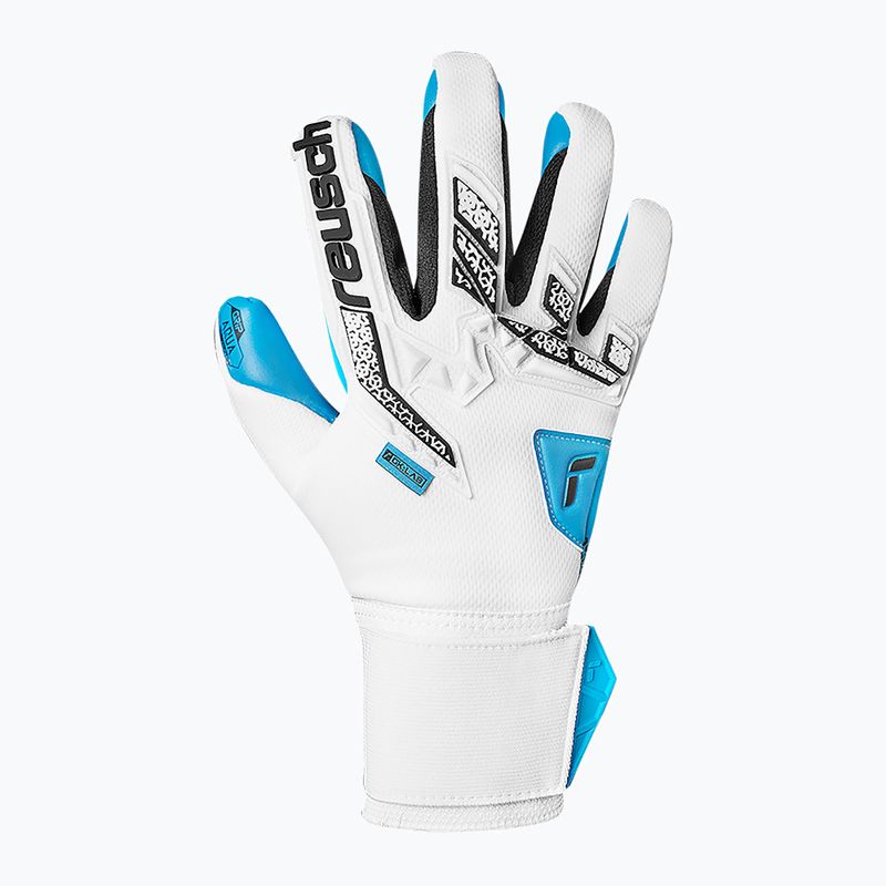 Guanti da portiere Reusch Attrakt Freegel Aqua bianco/nero/blu acqua 2
