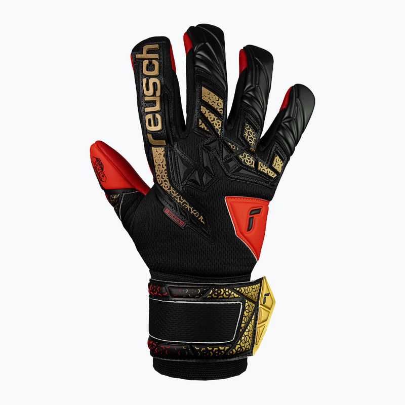 Guanti da portiere Reusch Attrakt Freegel Silver nero/oro/rosso fuoco 2
